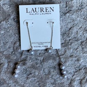 New Ralph Lauren Pearl Drop Earrings